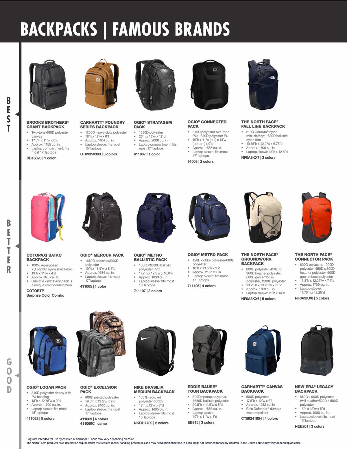 bags navigator, backpacks - famous brands